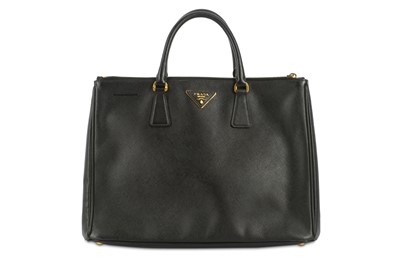 Lot 721 - Prada Black Saffiano Galleria Tote, gilt tone...