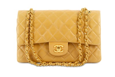 Lot 536 - Chanel Tan Double Flap Bag, c. 1997-99,...