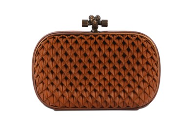 Lot 462 - Bottega Veneta Brown Ruffle Clutch, folded...