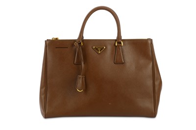 Lot 463 - Prada Brown Saffiano Lux Tote, c. 2009, gilt...