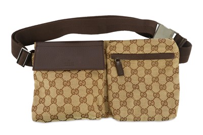 Lot 494 - Gucci Monogram Belt Bag, monogram canvas with...