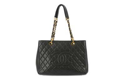 Lot 725 - Chanel Black Caviar Grand Shopping Tote (GST),...