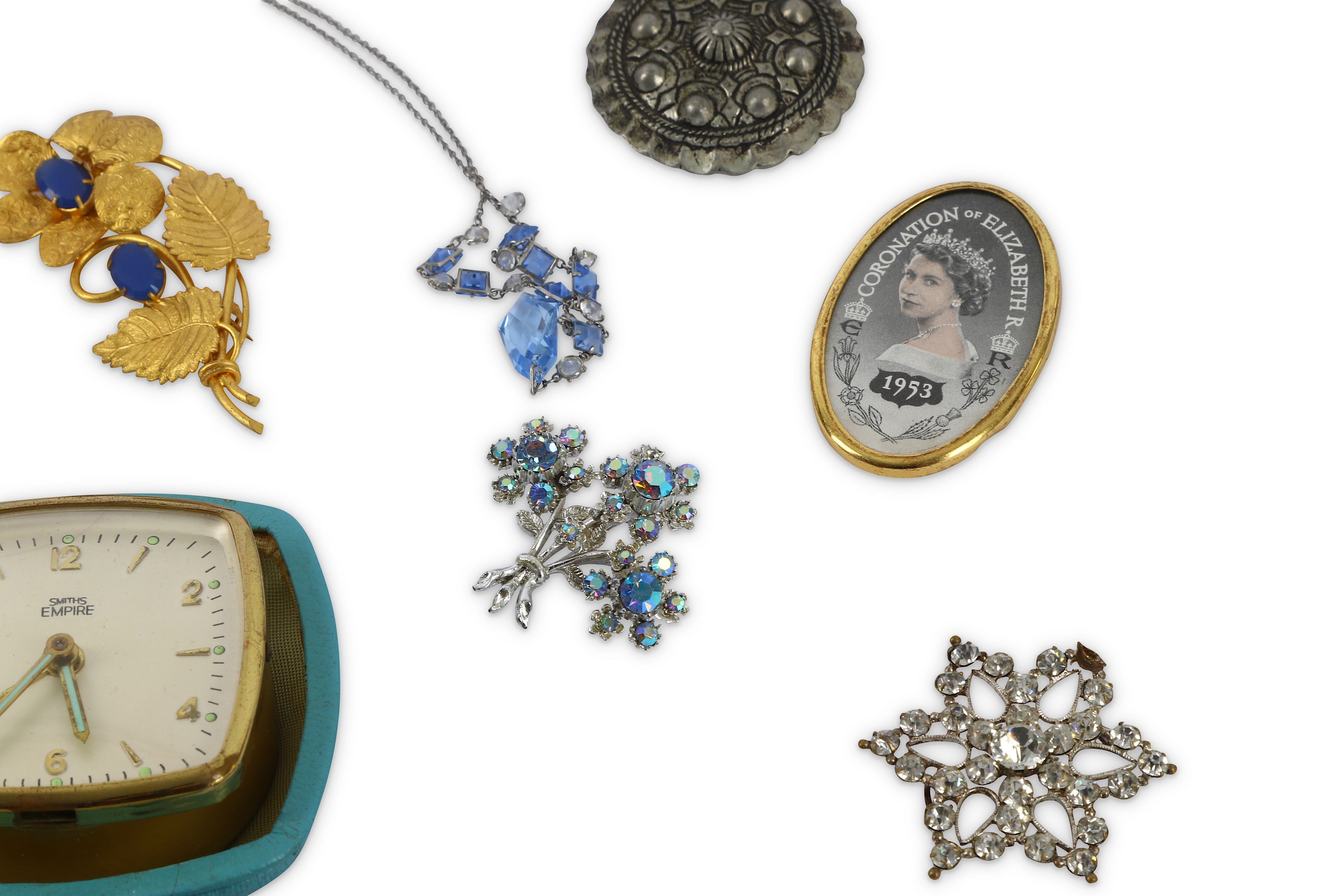 Lot 633 A collection of silver and costume jewellery