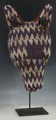 Lot 152 - African beaded mask Bamileke tribe, Camaroon,...