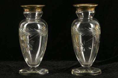 Lot 575 - A pair of George V silver mounted cut glass...