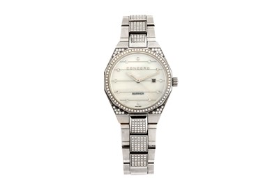 Lot 389 - CONCORD. A LADIES STAINLESS STEEL AND DIAMONDS...