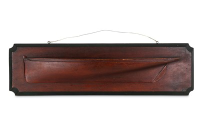 Lot 304 - A LATE 19TH CENTURY CARVED WOOD HALF HULL...