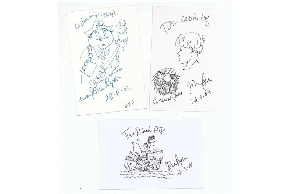 Lot 315 - Ryan (John) Three cards signed and dated by...
