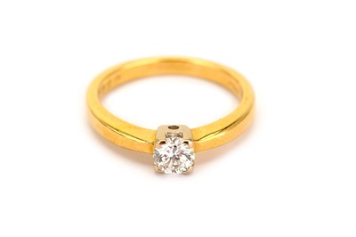 Lot 331 - A diamond single-stone ring, the brilliant-cut...