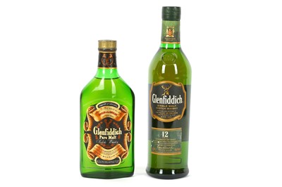 Lot 437 - 2 bottles of Glenfiddich, one Pure Malt 8 year...