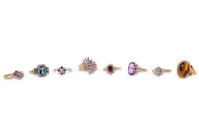 Lot 325 - A collection of rings, including eight gem-set...