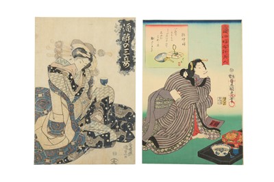 Lot 1094 - A GROUP OF WOODBLOCK PRINTS BY KUNISADA AND...