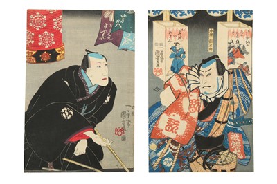 Lot 1095 - A GROUP OF WOODBLOCK PRINTS BY KUNIYOSHI,...
