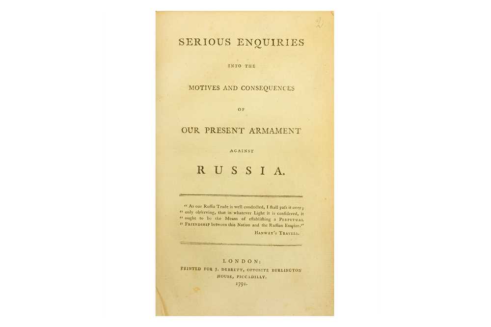 Lot 128 - Pamphlets.-   Peter I, The Memorial of...