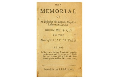 Lot 128 - Pamphlets.-   Peter I, The Memorial of...