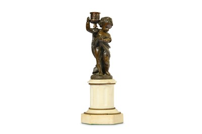 Lot 109 - A LATE 19TH CENTURY FRENCH BRONZE AND WHITE...