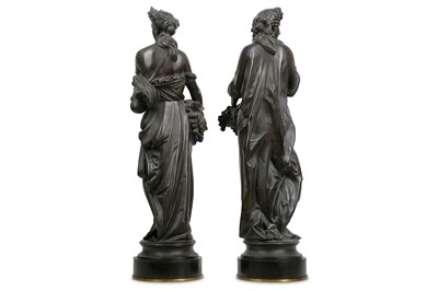 Lot 57 - PAUL DUBOIS (FRENCH, 1829-1905): A PAIR OF...