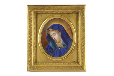 Lot 432 - Portrait Miniature of a Madonna, possibly...