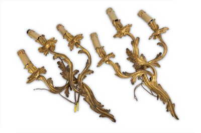 Lot 152 - A PAIR OF EARLY 20TH CENTURY  FRENCH GILT...