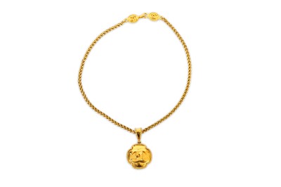 Lot 770 - Chanel Gilt CC Pendant Necklace, c. 1996, on...