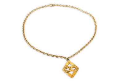 Lot 768 - Chanel Gilt Diamond Pendant Necklace, early...