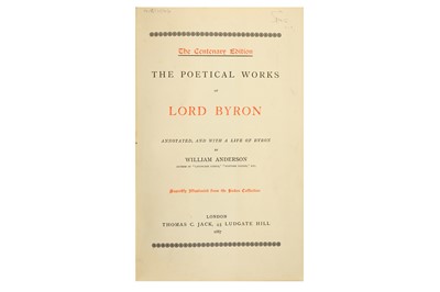 Lot 13 - THE POETICAL WORKS OF LORD BYRON The Poetical...