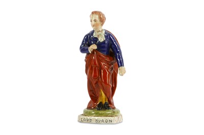 Lot 7 - A STAFFORDSHIRE FIGURE OF LORD BYRON  English,...