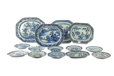 Lot 669 - A quantity of Oriental blue and white...