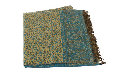 Lot 676 - An Indian Jamawar shawl, decorated in the...