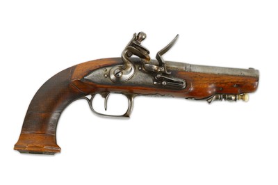 Lot 425 - A late 18th Century Belgian flintlock pistol,...