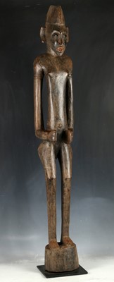 Lot 158 - African wooden ancestral figure carving, a...