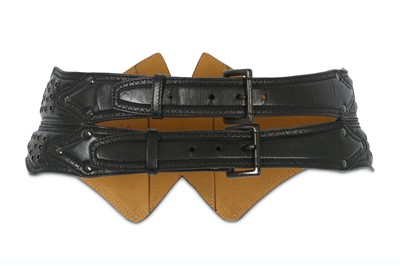 Lot 475 - Azzedine Alaia Black Waist Belt