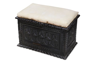 Lot 859 - An 18th Century and later carved oak coffer or...