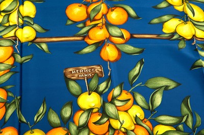 Lot 188 - Hermes Oranges and Lemons Silk Scarf