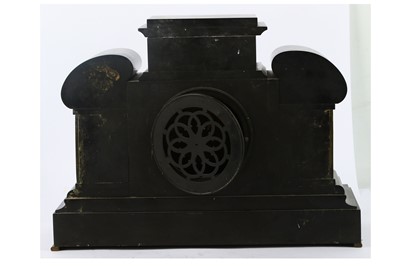 Lot 739 - A late Victorian slate based black marble...