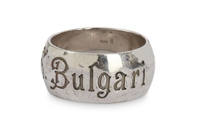 Lot 376 - A band ring, by Bulgari, engraved S. Bulgari...