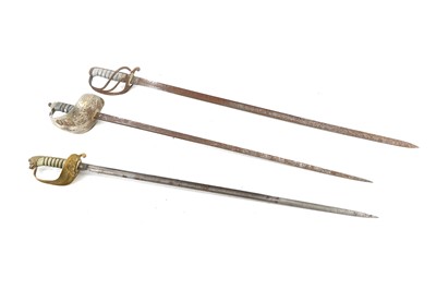 Lot 400A - A Victorian Naval Officer's pipe back sword,...