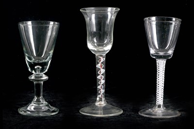 Lot 483 - A Dutch soda glass colour twist drinking glass...