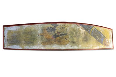 Lot 104 - A RARE AND VERY LARGE 1930'S PAINTED WOOD...