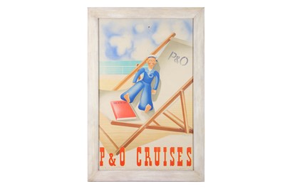 Lot 690 - A 1939 P&O Cruises framed poster 'Fun in the...