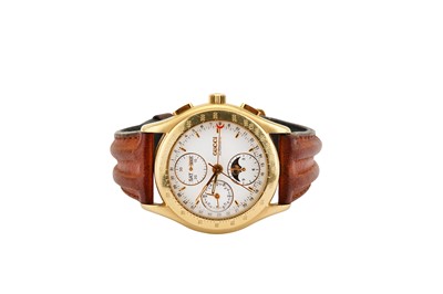 Lot 606 - GUCCI. A MEN'S 18K YELLOW GOLD AUTOMATIC...