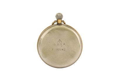 Lot 619 - OMEGA. AN OPEN FACE MILITARY POCKET WATCH Case...