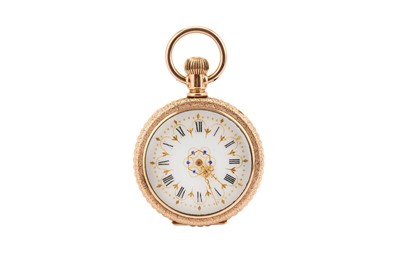 Lot 632 - WALTHAM. AN OPEN FACE POCKET WATCH WITH A...