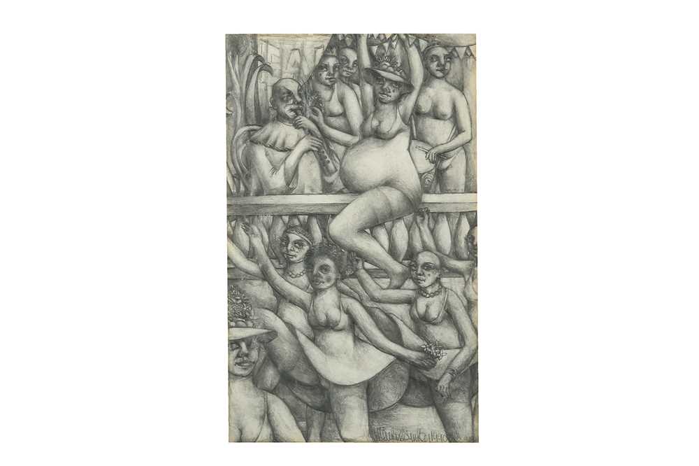 Lot 23 - MAURICE SUMRAY (1920-2004) Revellers signed...