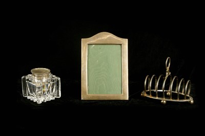 Lot 583 - An Edwardian cut glass silver mounted desk...