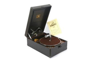 Lot 275 - A His Master's Voice (HMV) portable gramophone...