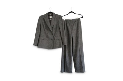 Lot 166 - Celine Grey Cashmere Wool Suit - Size 42