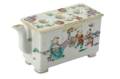 Lot 455A - A Chinese famille rose porcelain scholars box...