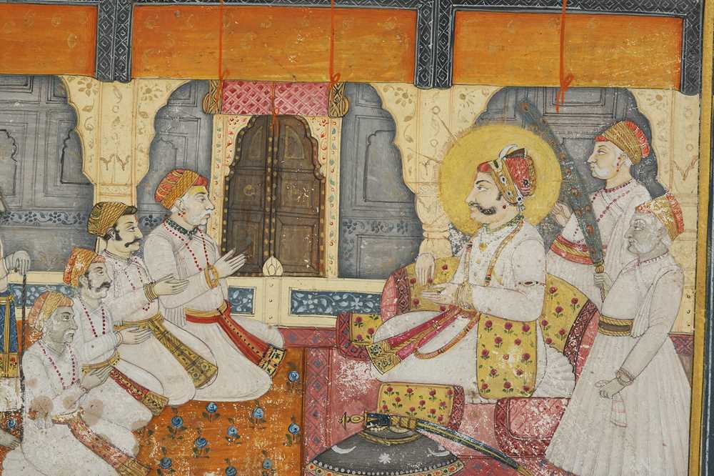 Lot 261 - A COURT GATHERING WITH A RAJPUT RULER