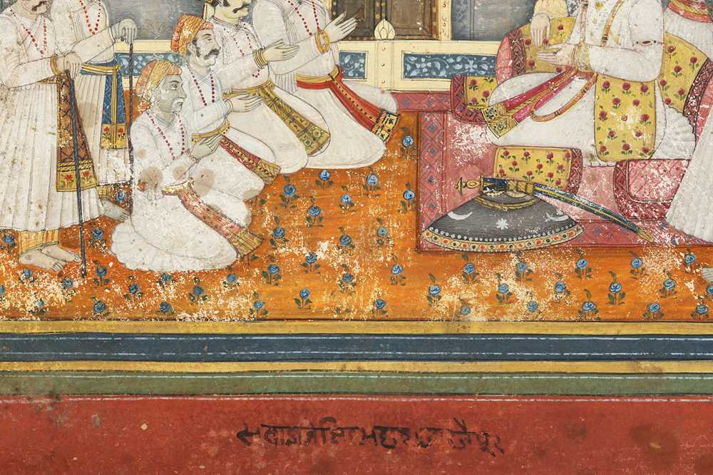 Lot 261 - A COURT GATHERING WITH A RAJPUT RULER